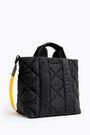 L black padded nylon shopper bag L black padded nylon shopper bag