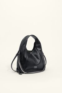 Small black leather Paper bag