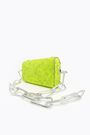 Neon yellow crackle-glaze leather bag Neon yellow crackle-glaze leather bag