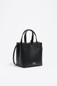 Small black leather Chihuahua bag