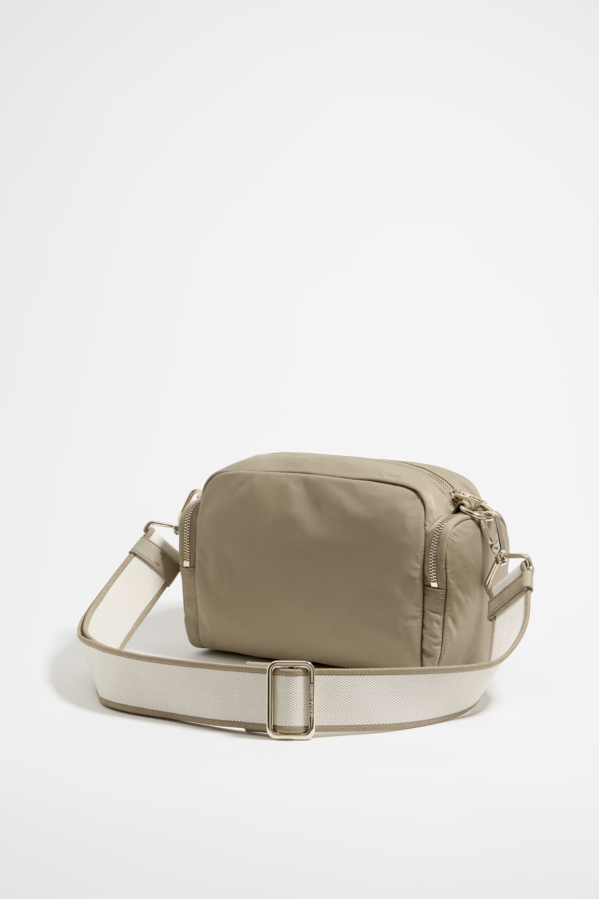 Beige nylon crossbody bag hot sale