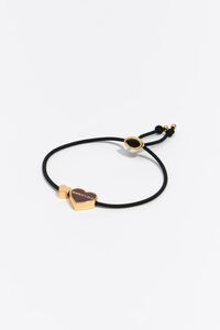 Black heart logo elastic bracelet