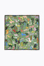 Green art brut animal scarf Green art brut animal scarf