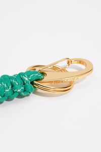 Green heart key ring with ropes