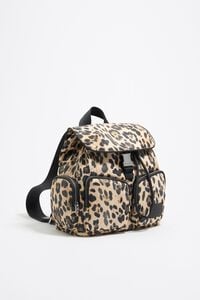 Medium beige Leopard nylon backpack Medium beige Leopard nylon backpack