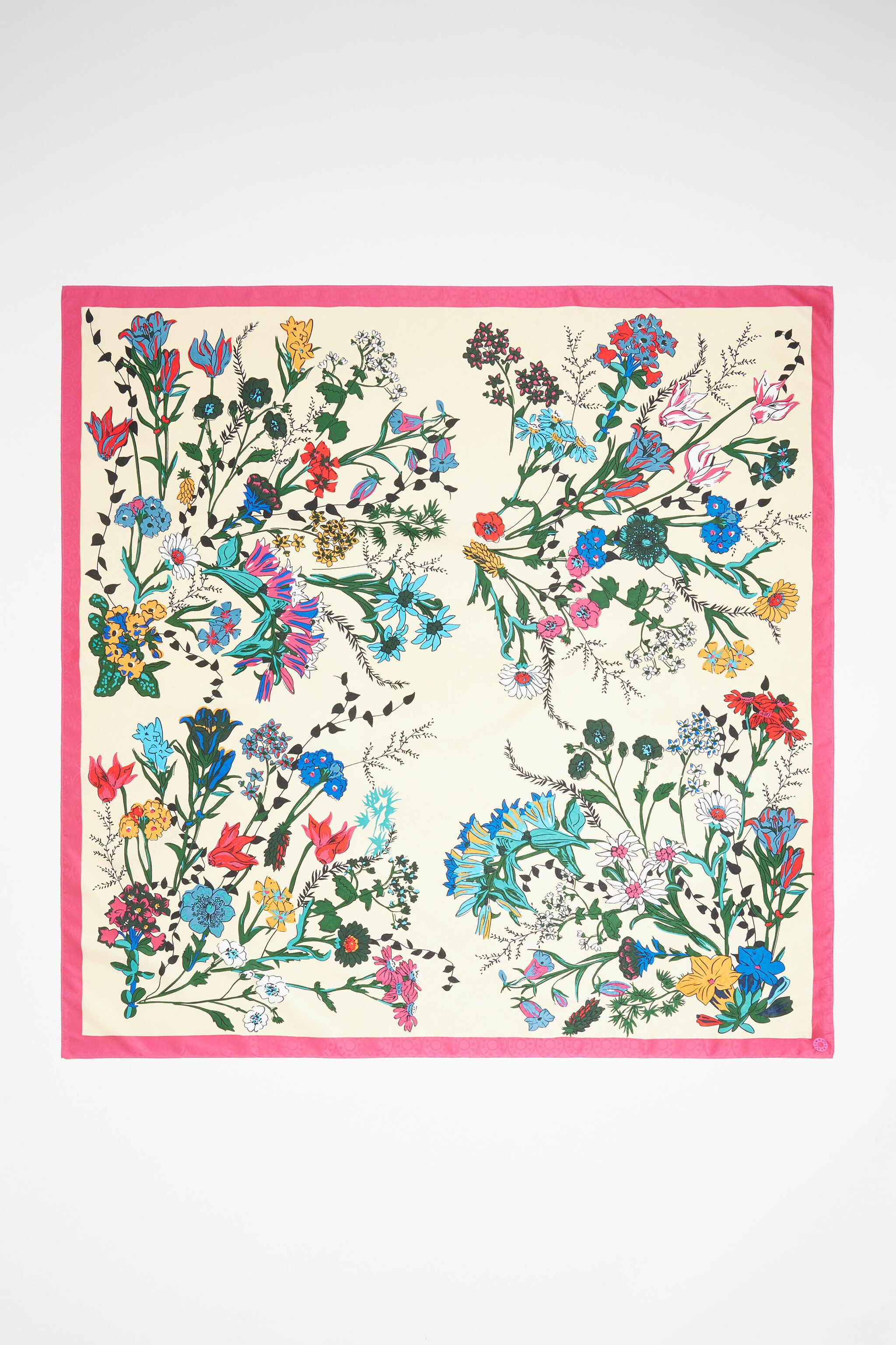 Vanilla floral posy scarf