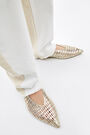 Gold woven ballerina shoe Gold woven ballerina shoe