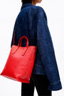 M red leather vertical shopper bag M red leather vertical shopper bag