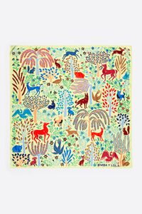 Yellow animals and vegetation scarf