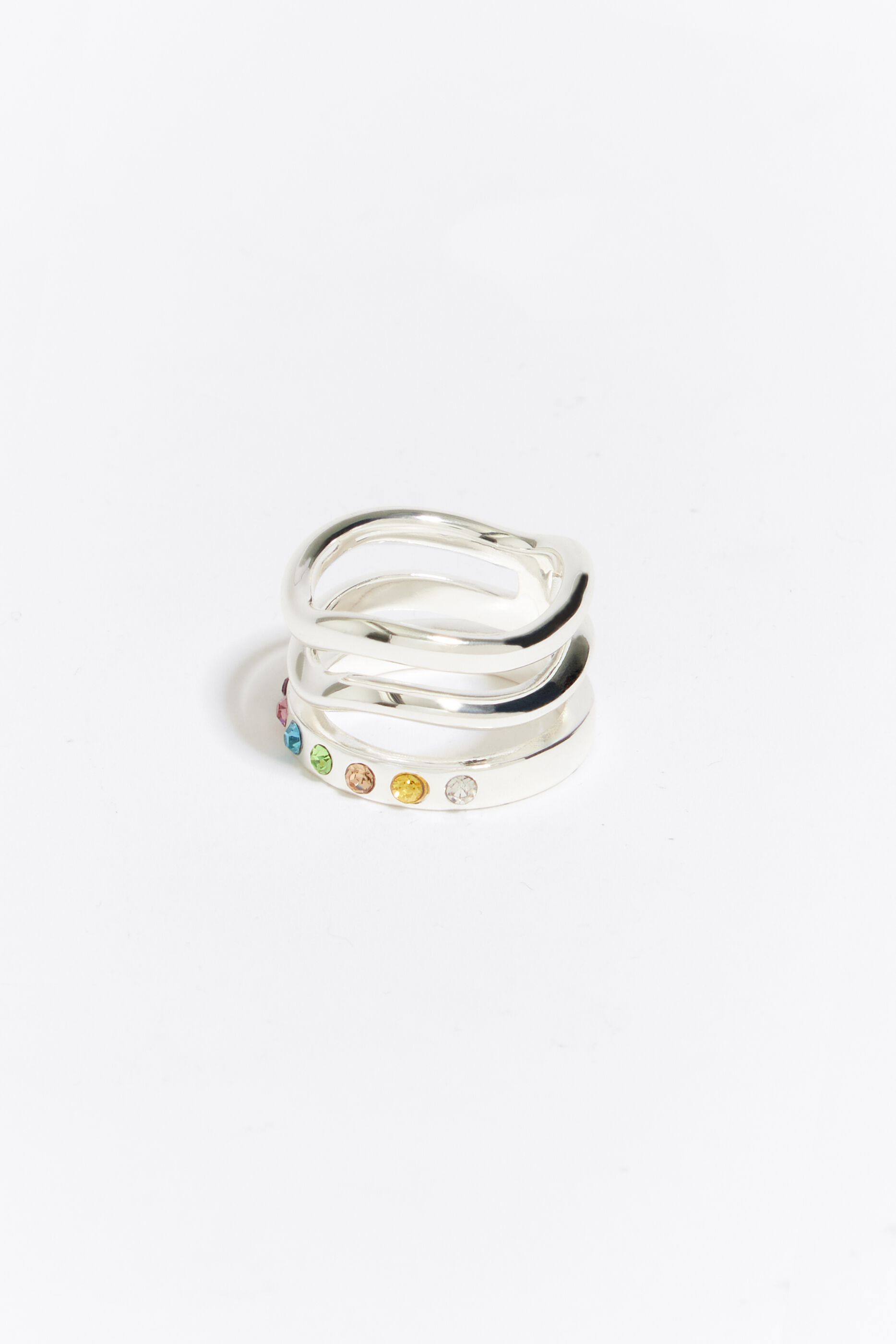 Gold and hotsell silver band ring