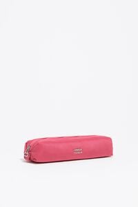 Small dark pink nylon make-up case