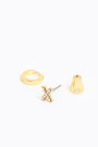 Mini hoop earrings with the letter X Mini hoop earrings with the letter X