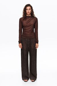 Romantic Sweet blue floral fluid jogger trousers