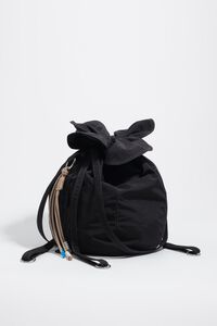 Black woven large P&eacute;talo bag