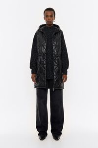 Black padded midi vest Black padded midi vest