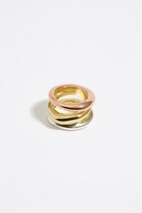 Multicolor three-band ring