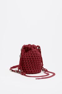 Garnet mini braided Bucket bag