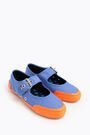 Blue striped sporty ballet flat Blue striped sporty ballet flat