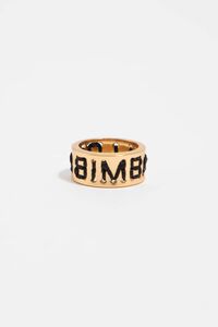 Embroidered scarf ring