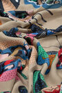 Beige large butterflies shawl Beige large butterflies shawl
