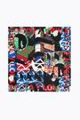 Red London brutalism scarf Red London brutalism scarf