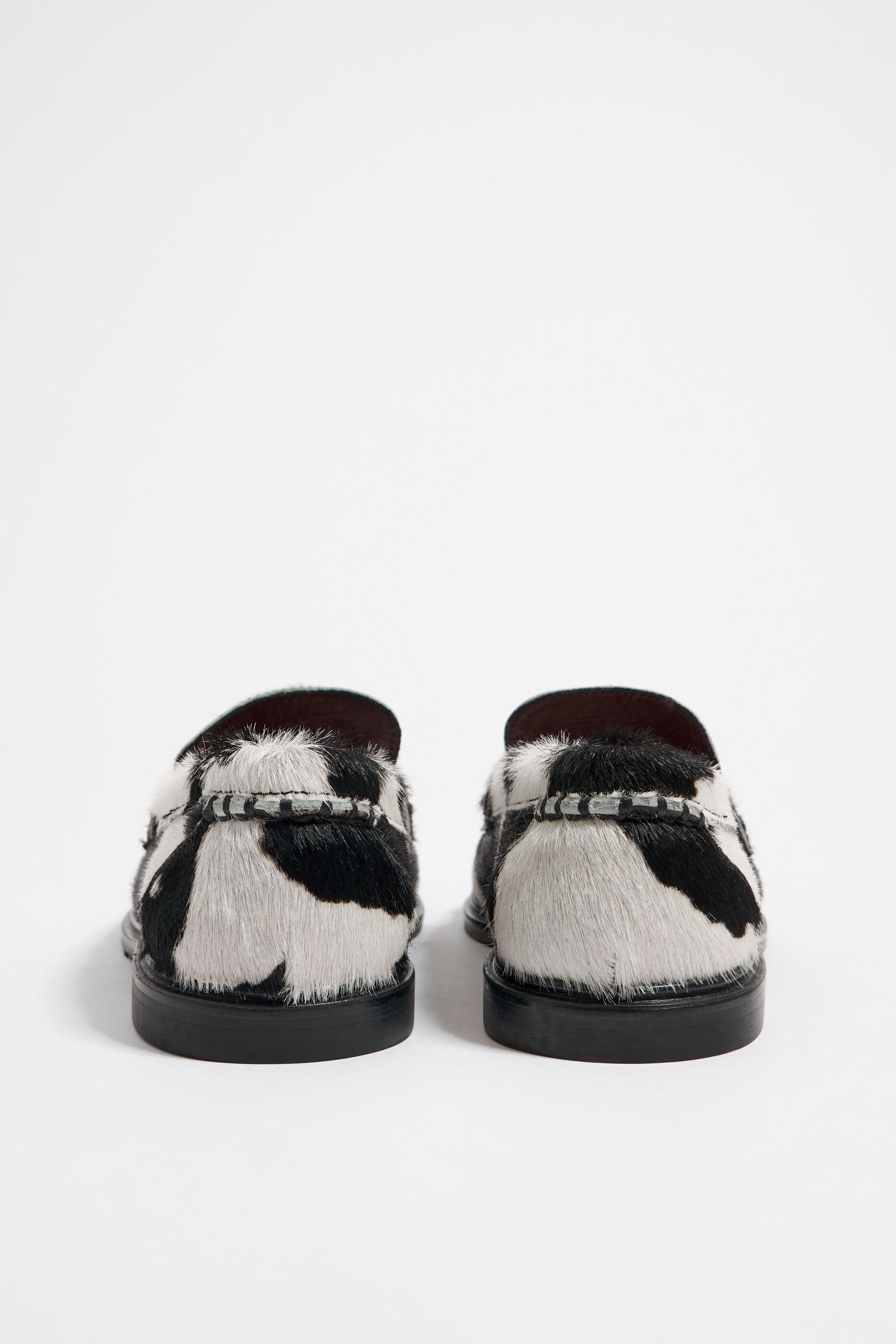 White fur clearance loafers