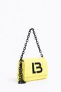 S padded nylon flap bag in yellow S padded nylon flap bag in yellow