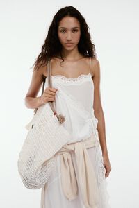 Off-white lace skirt-trouser hybrid