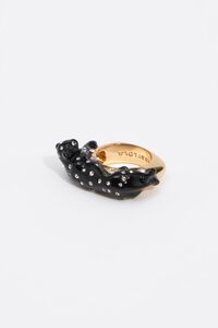 Black panther and crystals ring
