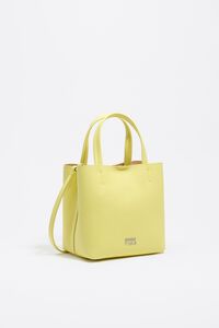 Small acid yellow leather Chihuahua bag
