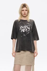 Washed black heart logo T-shirt Washed black heart logo T-shirt