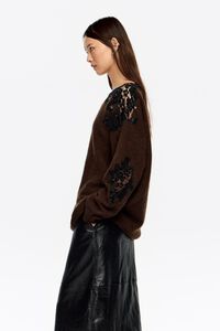Dark brown lace sweater