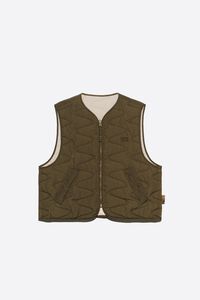 Khaki reversible padded vest
