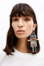 XL grey doll earring XL grey doll earring