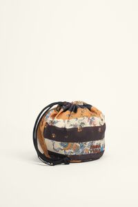 Ocher Romantic patchwork scarf pouch bag