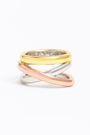 Three-tone bands ring Three-tone bands ring