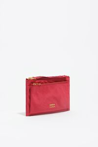 Red nylon Pocket purse