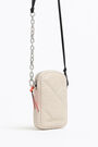 White padded leather phone minibag White padded leather phone minibag