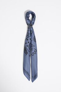 Blue esoteric scarf bag charm