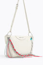 M white leather trapezium crossbody bag M white leather trapezium crossbody bag
