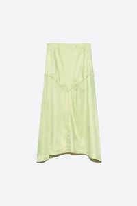 Lime lace A-line skirt