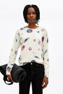 Ivory Universe print wool jumper Ivory Universe print wool jumper