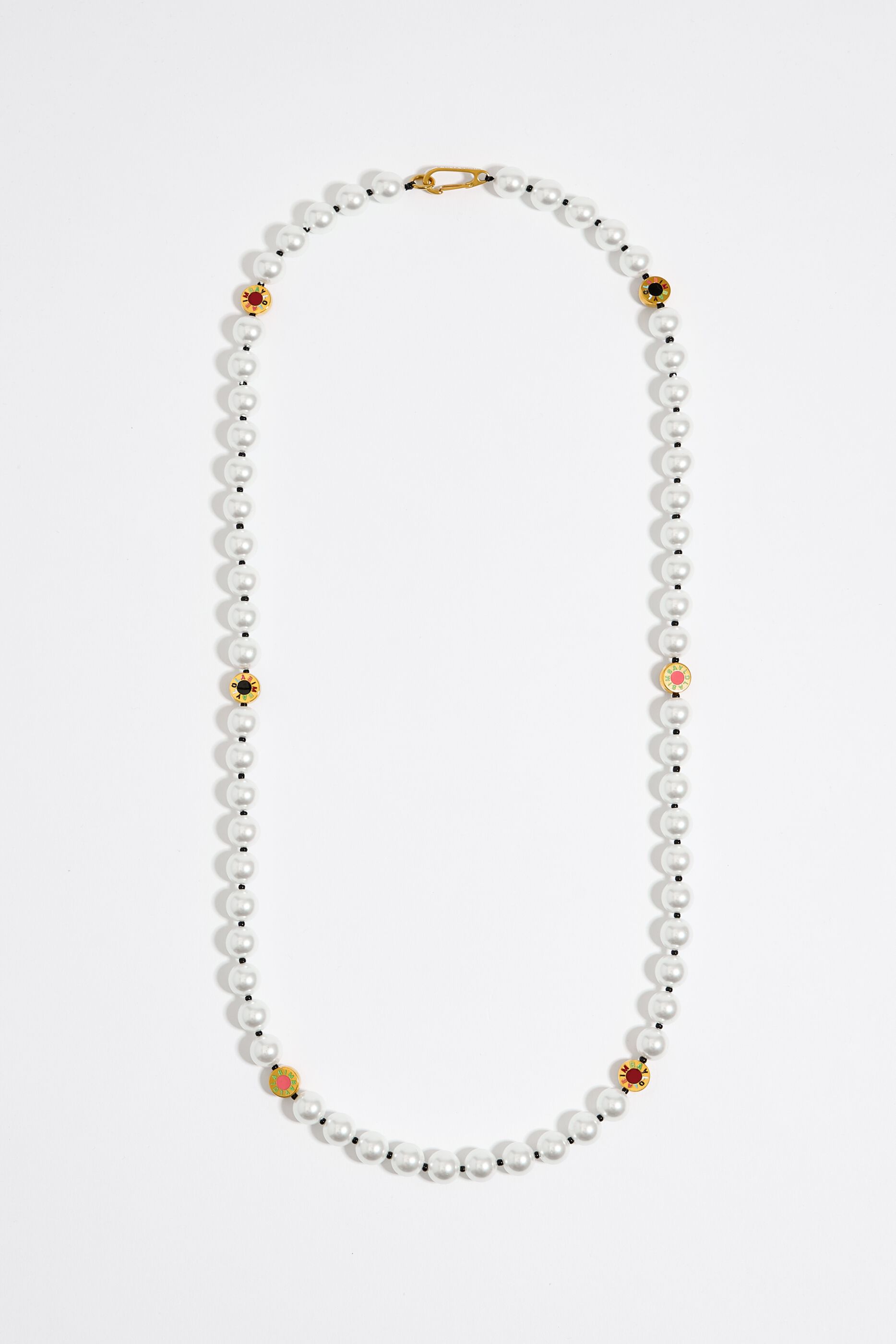 White pearl sale bead necklace