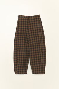 BARREL &ndash; Chocolate check jeans adjustable waist