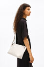 M white leather trapezium crossbody bag M white leather trapezium crossbody bag