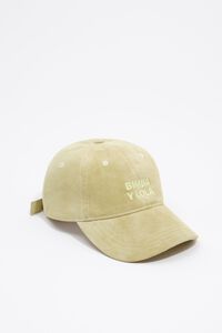 Yellow suede cap
