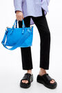 M blue nylon tote bag M blue nylon tote bag