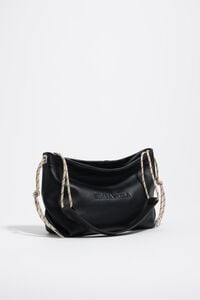 Medium black leather Paper shoulder bag