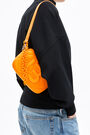 S padded nylon crossbody bag in neon orange S padded nylon crossbody bag in neon orange