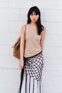 White gathered voluminous cotton skirt